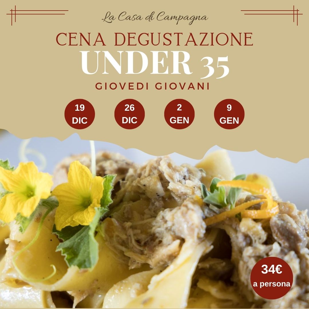 cena degustazione under 35